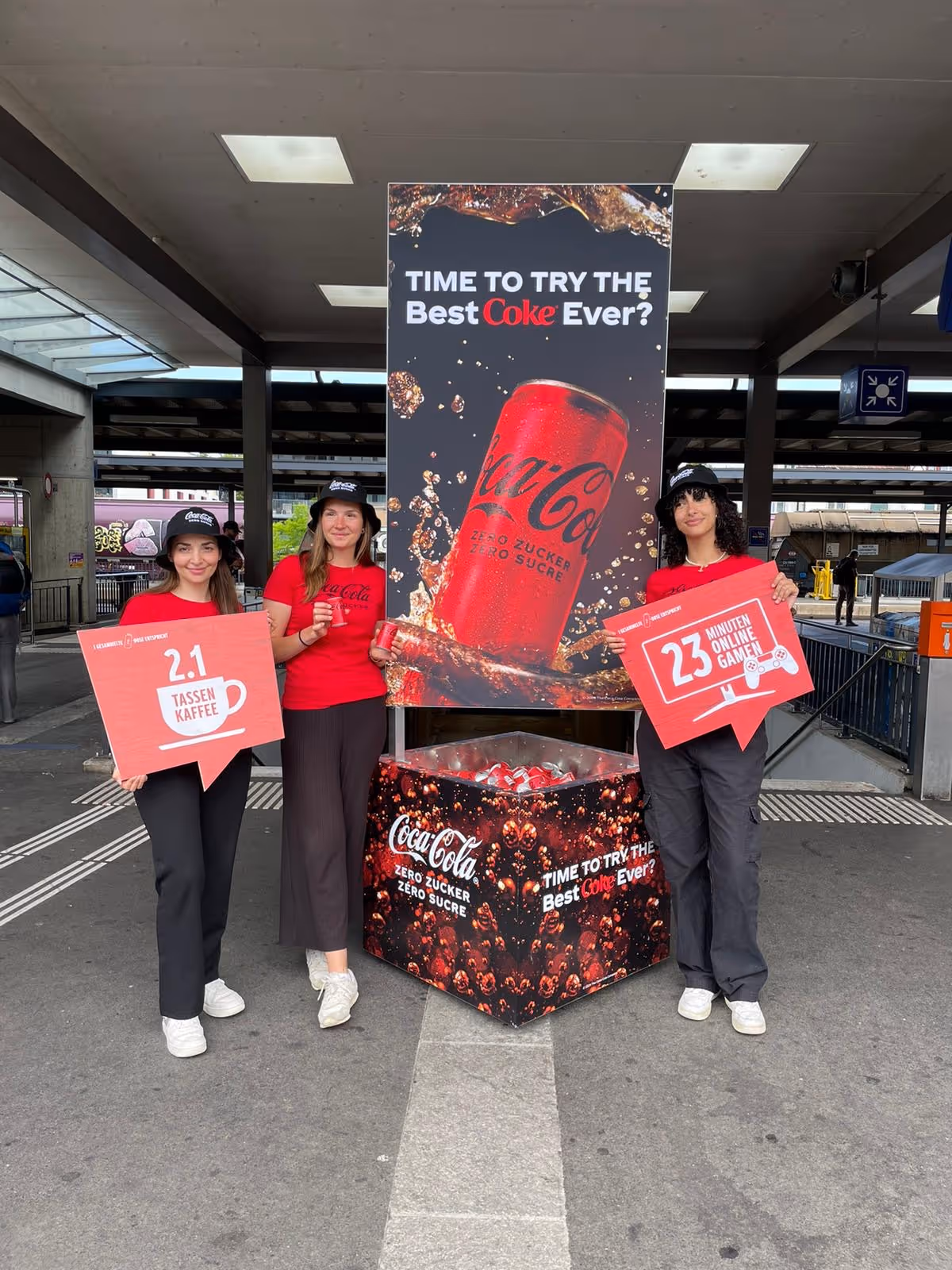 Coke Zero Bahnhof-Sampling